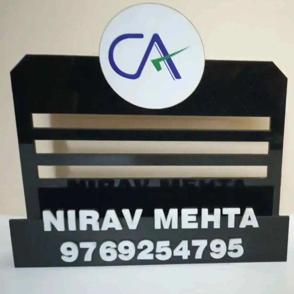 Visiting Card Holder Acrylic-Name and Phone Number